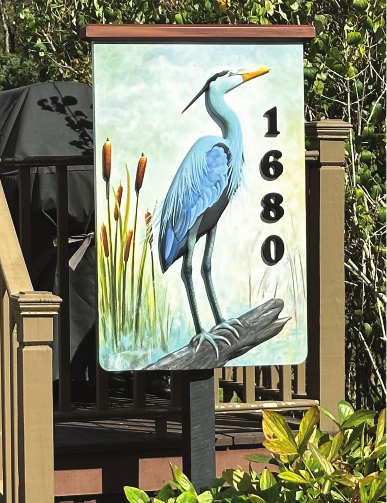 Blue Heron sign