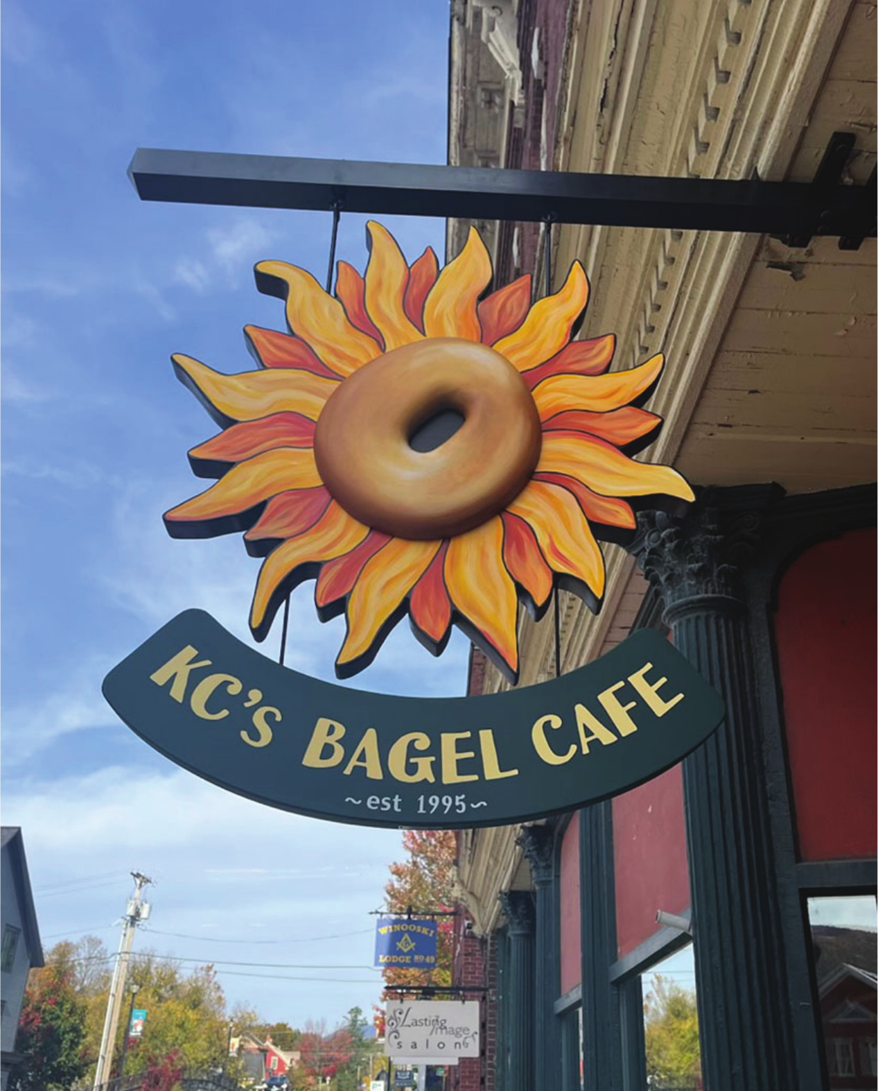 KC's Bagel Cafe sign